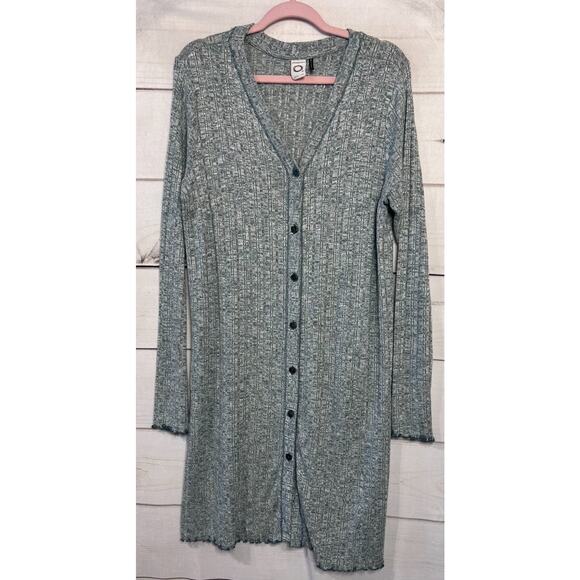 Akemi + Kin Long Sleeve Sweater Dress Size LG Buttons Super Soft Cozy - Picture 1 of 7